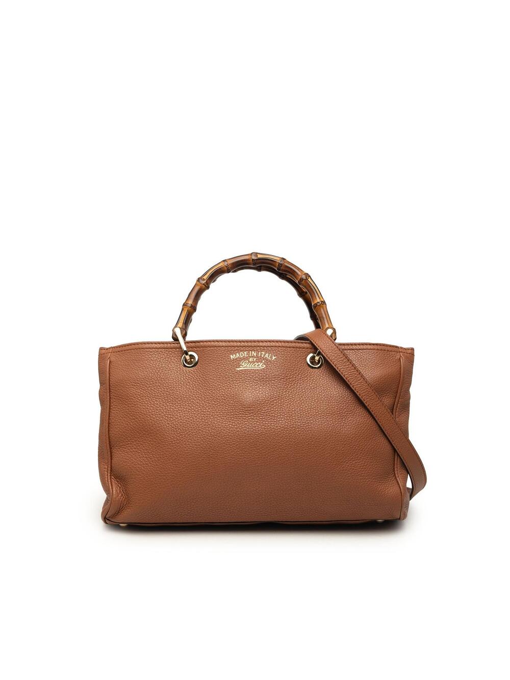 Gucci Medium Calfskin Bamboo Shopper #362337G65B
